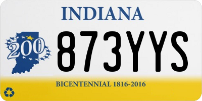 IN license plate 873YYS