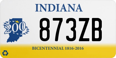 IN license plate 873ZB