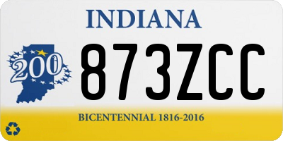 IN license plate 873ZCC