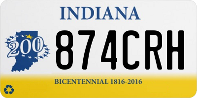 IN license plate 874CRH