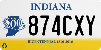 IN license plate 874CXY
