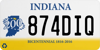 IN license plate 874DIQ