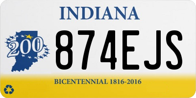 IN license plate 874EJS