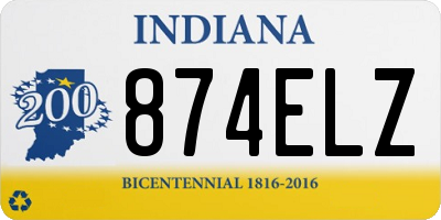 IN license plate 874ELZ