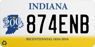 IN license plate 874ENB