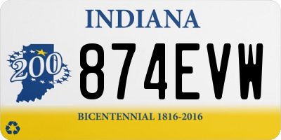 IN license plate 874EVW