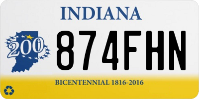IN license plate 874FHN