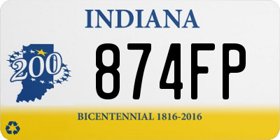IN license plate 874FP