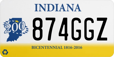 IN license plate 874GGZ