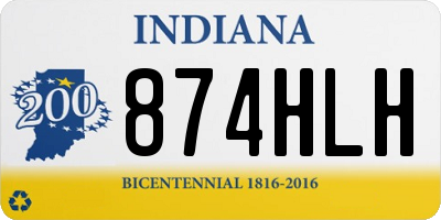 IN license plate 874HLH