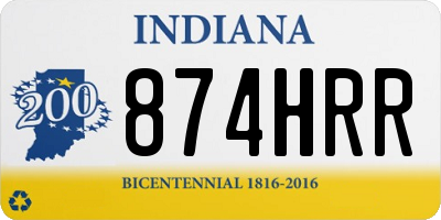 IN license plate 874HRR