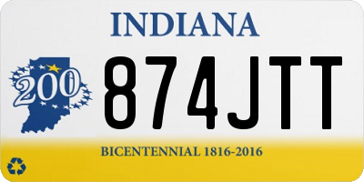 IN license plate 874JTT