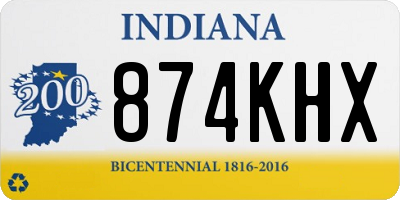 IN license plate 874KHX