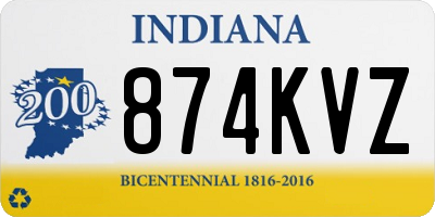 IN license plate 874KVZ