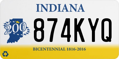 IN license plate 874KYQ