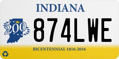 IN license plate 874LWE