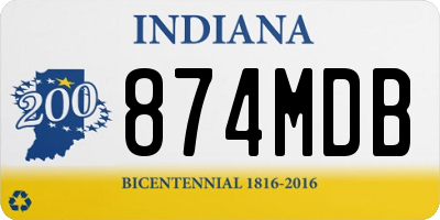 IN license plate 874MDB