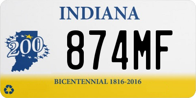 IN license plate 874MF