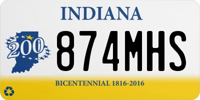 IN license plate 874MHS