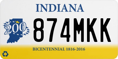 IN license plate 874MKK