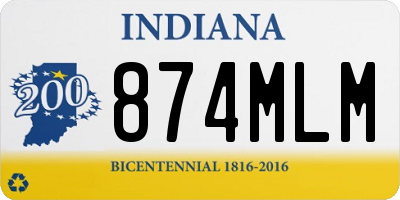 IN license plate 874MLM
