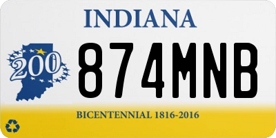 IN license plate 874MNB