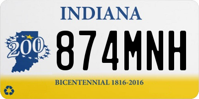 IN license plate 874MNH