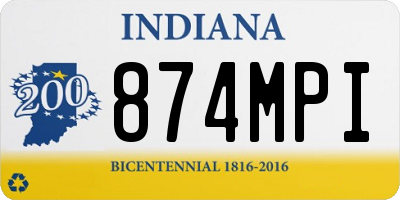 IN license plate 874MPI