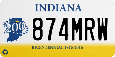 IN license plate 874MRW