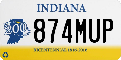 IN license plate 874MUP