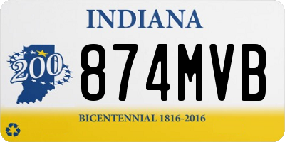 IN license plate 874MVB