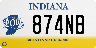 IN license plate 874NB