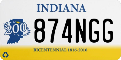 IN license plate 874NGG