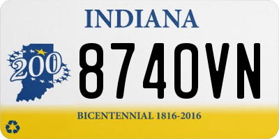 IN license plate 874OVN