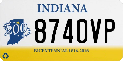 IN license plate 874OVP