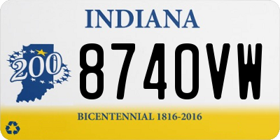 IN license plate 874OVW