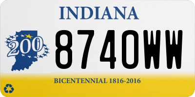 IN license plate 874OWW