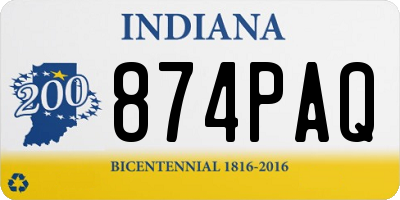 IN license plate 874PAQ