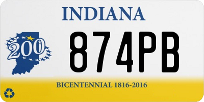 IN license plate 874PB