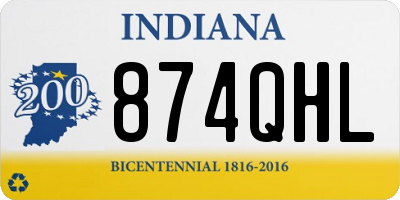 IN license plate 874QHL