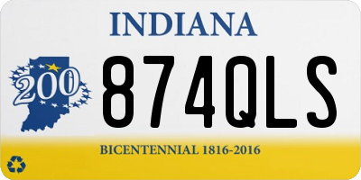 IN license plate 874QLS
