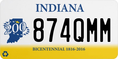 IN license plate 874QMM