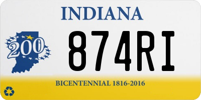 IN license plate 874RI