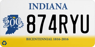 IN license plate 874RYU
