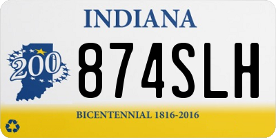 IN license plate 874SLH