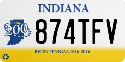 IN license plate 874TFV