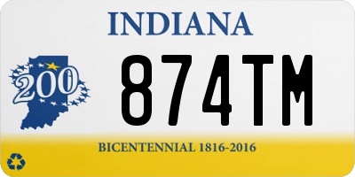 IN license plate 874TM
