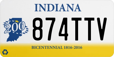 IN license plate 874TTV