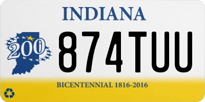 IN license plate 874TUU