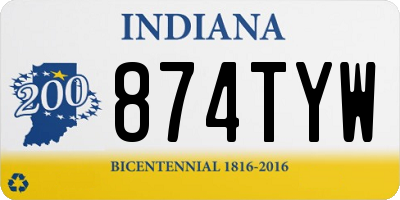 IN license plate 874TYW